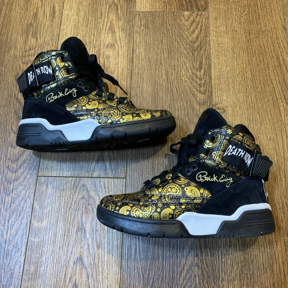 EWING Rare 33 HI Black Gold Paisley Death Row Size 5 Deadstock 1BM01100-124 EUC - Image 1 of 4