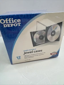 (12-Pack) CD Jewel Cases - Crystal Clear Brand New Empty Compact Disc Cases A6 - Foto 1 di 6