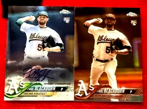 Paul Blackburn 2018 Topps Chrome Rookie Auto & Sepia Refractor New York Yankees - Bild 1 von 4