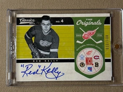 Red Kelly 2012-13 Panini The Originals Auto (Red Wings) 10/100 - Image 1 of 2