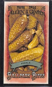 2024 Topps Allen & Ginter Ballpark Bites Pickle BB-12 Mini Baseball Card Insert - Picture 1 of 2