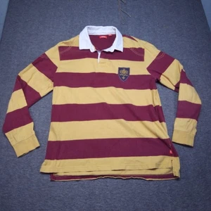 Maillot rugby vintage Izod homme grandes rayures manches longues décontracté preppy rétro - Photo 1/8