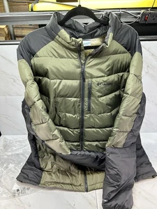 Chaqueta acolchada Columbia Labyrinth Loop II para hombre 2XL verde piedra Omni Heat cremallera completa - Imagen 1 de 7