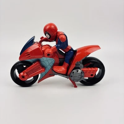 Marvel Spider-Man Figura de Acción y Motocicleta Bicicleta Vehículo Juguete Set Rojo Azul Niños Foto 1 de 4