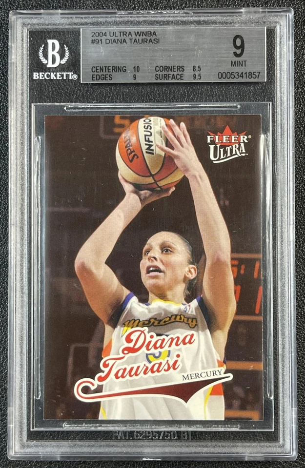 DIANA TAURASI BGS 9 2004 FLEER ULTRA WNBA #91 ROOKIE RC MERCURY 857 - Image 1 of 2