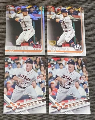 (4x LOT) ALEX BREGMAN 2019 Topps Chrome & Update /250 + 2017 Topps Rookie Debut - Image 1 of 4