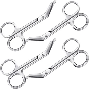 4 Piezas Ostomía Tijeras Vendaje Tijeras Enfermería Acero Inoxidable Tijera... - Imagen 1 de 6