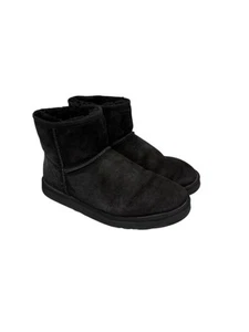 UGG Classic Mini Wildleder Lammfell schwarz kurze Stiefel Winter warm Damengröße 11 - Bild 1 von 8