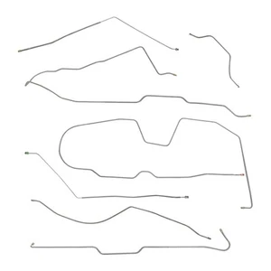 Brake Line Kit Complete Power With Wide Axle 20 1981-82 Scrambler Stainless 7pc - Picture 1 of 9