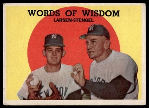 1959 Topps Words of Wisdom (Don Larsen/Casey Stengel) New York Yankees #383 - Foto 1 di 2