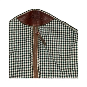Ghurka Marley Hodgson Damen Kleiderhülle Tasche Kastanie Leder Köper kariert Vintage - Bild 1 von 7
