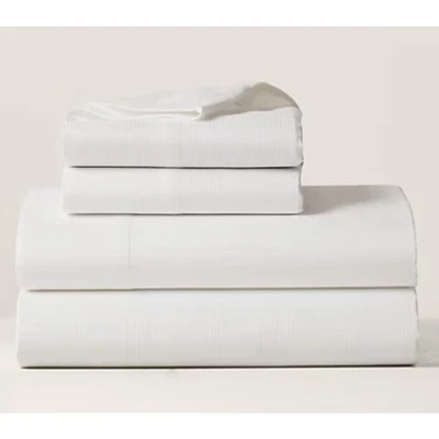 Nueva Sábana Ajustable Ralph Lauren Algodón Orgánico Lovan Jacquard Blanco King $250 Foto 1 de 4