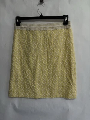 Sigrid Olsen Skirt Lined Size 6 Light Jellow 100% Cotton NWT - Image 1 of 4