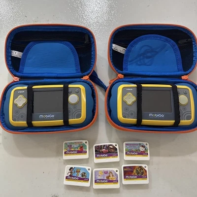 2X Vtech MobiGo Touch Learning Console Lot Works Toy Story Elmo Cars Hello Kitty - Image 1 of 4
