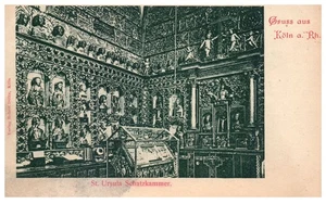 Alte AK Köln St Ursula Schatzkammer Reliquienzimmer Deutschland - Bild 1 von 2