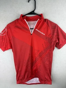 Camiseta deportiva de ciclismo Endura para jóvenes 11-12 niños manga corta roja cuarto cremallera - Imagen 1 de 7