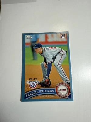 2011 Topps Opening Day - Freddie Freeman Rookie (RC) #70 Blue /2011 SP DODGERS  - Image 1 of 4