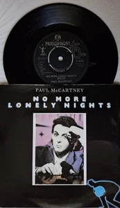 Paul McCartney-No More Lonely Nights 7" UK Parlophone Records P/S 1984 Mis-spelt - Imagen 1 de 2