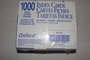 Vintage 1000 Count Oxford 3” x 5” Index Cards Huge Lot made inUSA - Picture 1 of 10