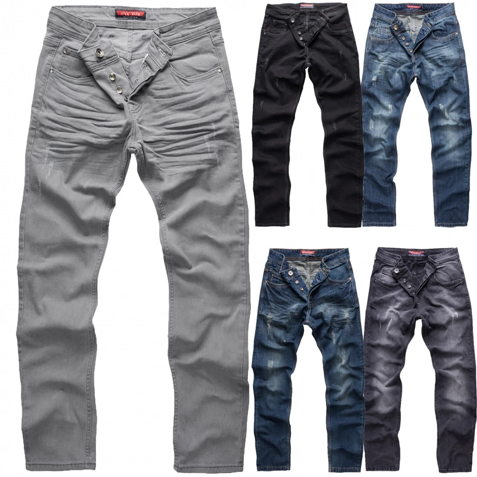 Herren Jeans Hose Rock Creek Herren Designer Denim Stretch Jeanshose M2 W29-W44 - Bild 1 von 1