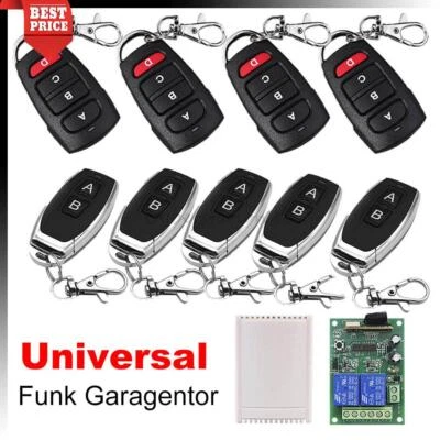 Universal Funk Garagentor Handsender Alarmanlage 433MHz Fernbedienung Set DHL - Bild 1 von 4
