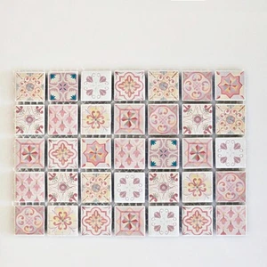 Miniatur Keramik Fliesen Boden Set Puppenhaus Küche Dekor Marokkanisch Inspiriert - Bild 1 von 9