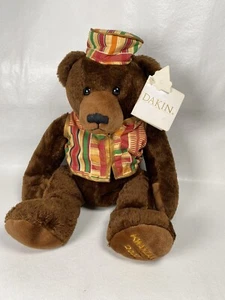 Dakin Kwanzaa Bear 2000 15" sac de fèves peluche ours en peluche neuf avec étiquette - Photo 1 sur 8
