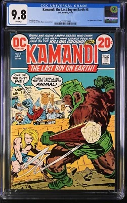 Kamandi, the Last Boy on Earth #5 (DC, 1977) CGC  9.8 Jack Kirby 1st App. Flower - Image 1 of 4