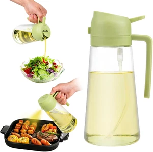 Oil Sprayer for Cooking 16Oz, 2 In1 Oil Sprayer for Cooking for Kitchen Gadgets - Picture 1 of 7