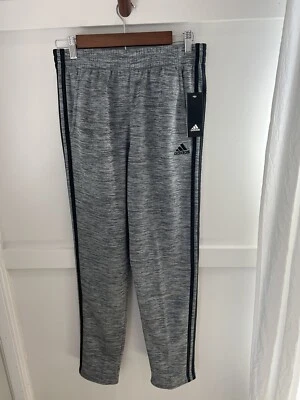 Adidas Boys Pants Tricot Iconic Athletic Gray Size Large 14/16 White Stripe Foto 1 de 4