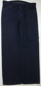 Pantalones de mezclilla Rustler azul oscuro de algodón liso para hombre con cremallera 38" x 32" 1618 - Imagen 1 de 5