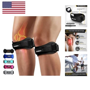 2 Pack Knee Braces for Knee Pain, Patella Knee Support Strap, Adjustable Pate... - Picture 1 of 8