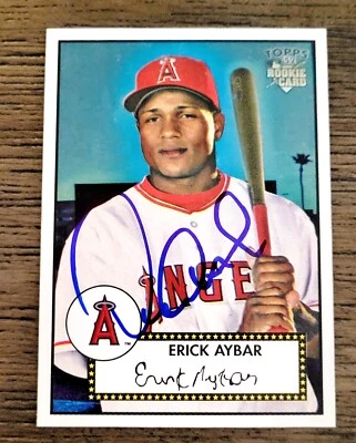 ERICK AYBAR Signed 2006 Topps '52 Rookie #166 Los Angeles Angels Card Autograph - Image 1 of 2