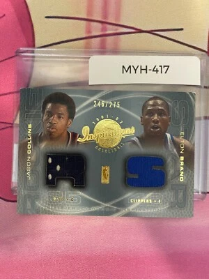 COLLINS/BRAND 2001-02 UD INSPIRATIONS #137 DUAL JERSEY /275 (RC) - Image 1 of 2