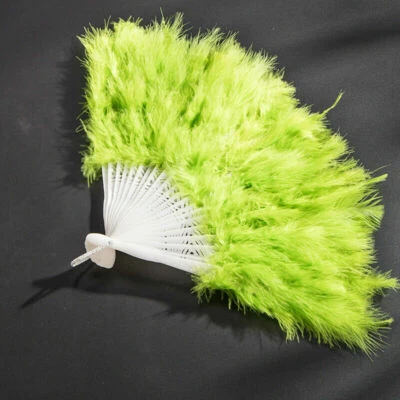 羽毛扇手持折叠塑料舞蹈表演复古复古外观派对装饰 — 第 1/4 张图片