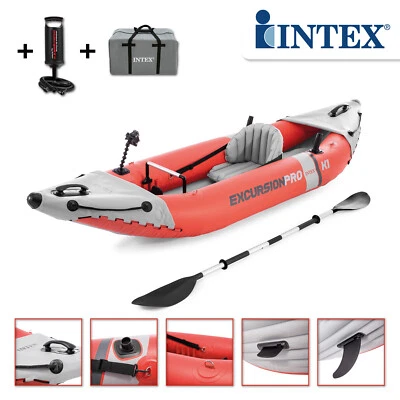 Intex 68303 Excursion Pro K1 Kajak Set 305x91x46cm Schlauchboot Angelboot Kanu - Bild 1 von 4
