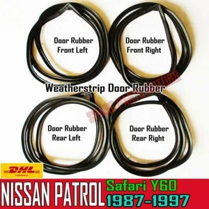 For Nissan Patrol Safari Y60 1987-97 Weatherstrip Door Rubber Complete Seal Set - Imagen 1 de 3