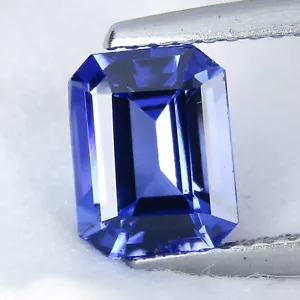 Piedras preciosas de colección de corte esmeralda de tanzanita natural fascinante de 1,90 quilates - Imagen 1 de 7