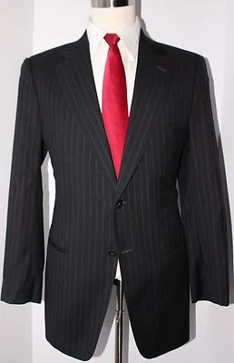 Giorgio Armani Collezioni Gray Dual Vented Two Button Wool Suit 41 Long 35 31 - Image 1 of 4