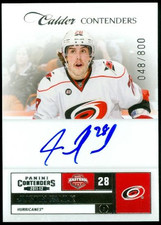 2011-12 Panini Contenders #205 Justin Faulk AU RC Auto #d 048/800 HURRICANES