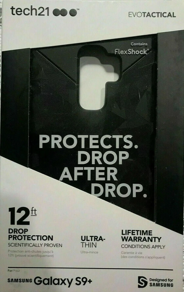 Tech21 Genuine Evo Tactical  Case For Samsung Galaxy S9+ Plus Black - Image 1 of 1