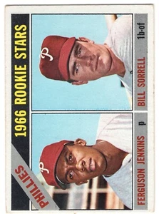 1966 Rookie Stars Ferguson Jenkins/Bill Sorrell RC Rookie #254 EX C - Picture 1 of 2