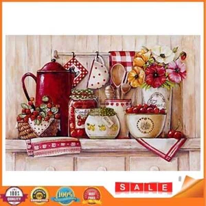 seawang Küche Voll-Diamant Gemälde Stickerei DIY Kreuzstich Decor Geschenk