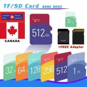 Time For All Kinds - 64 Go ou 128 Go SD SDHC SDXC carte mémoire TF PC tablette appareil photo - Photo 1 sur 9