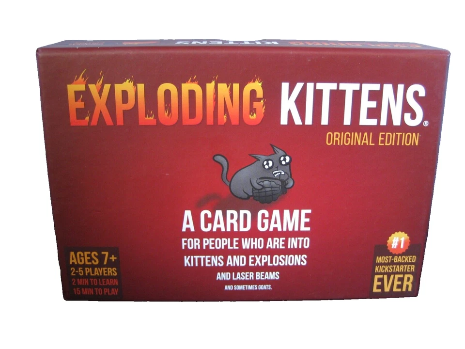 EXPLODING KITTENS A CARD GAME FOR PEOPLE WHO ARE INTO KITTENS & EXPLOSIONS - 7+ - Image 1 of 4