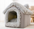 Cartoon Warm Pet Cat Puppy Dog Bed House Hut Kennel Soft Plush Mat Foldable Cave