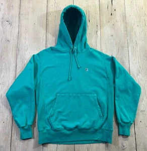 Vintage 90s Champion Reverse Weave Pigment Dyed Hoodie Size Medium Teal - Bild 1 von 9