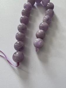 Natural light purple floating flower crystal/half strip天然 浅色紫色飘花水晶/半条B9/12.0mm - Picture 1 of 11