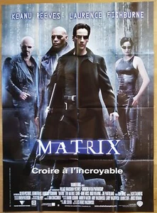 MATRIX Sci-Fi Keanu Reeves Original GROSSES französisches Filmplakat '99 - Bild 1 von 1