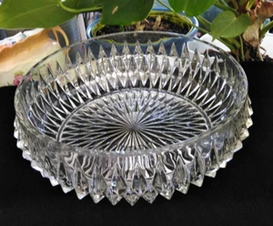 Indiana Glass bowl, USA, Diamond Point design, 8.5", clear glass, heavy, 1960s - Picture 1 of 16